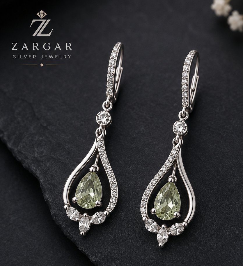 Blushing Aura Silver Earrings