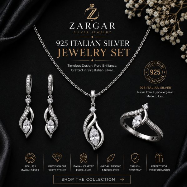 Lumina white Silver Set
